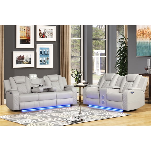 Pebbled Faux Leather & Power Controls - A Stylish Choice for Your Living Area