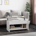 thumbnail image 1 of 809647 vidaXL Coffee Table White 102x50x52,5 cm Engineered Wood, 1 of 5