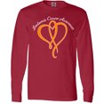 thumbnail image 3 of Inktastic Leukemia Awareness with Orange Ribbon Heart Long Sleeve T-Shirt, 3 of 5