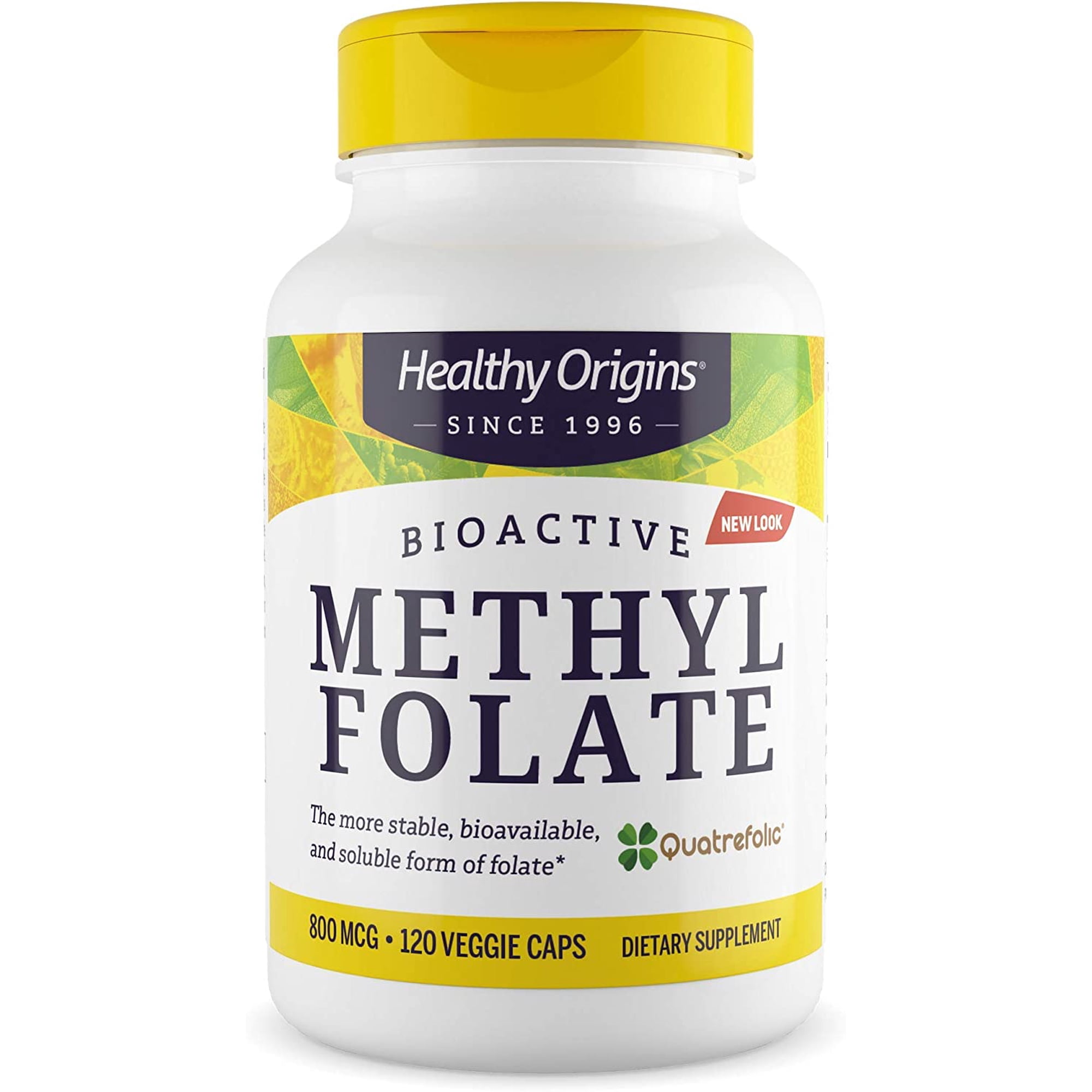 Healthy Origins Methyl Folate (Quatrefolic) 800 mcg, 120 Veggie Caps