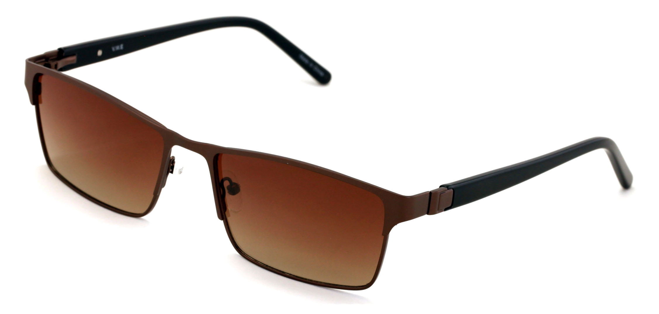 Men Premium Rectangle Metal with Plastic Temple Extra Large Polarized Sunglasses - 152mm Wide Frame 100%UV