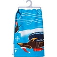 thumbnail image 2 of Primitives by Kathy Kitchen Dish Towel - Dachshund Through The Snow, 2 of 2