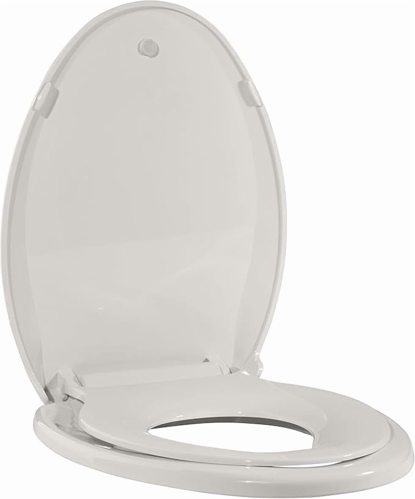 GOGRANT Beige Oval Plastic 19" Toilet Seat
