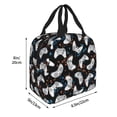 thumbnail image 2 of KLL Game Print Insulated Lunch Bag Women, Reusable Cute Tote Lunch Box for Adult & Men, Leakproof Cooler Lunch Bags for Work Office Travel Picnic, 2 of 6