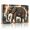 A, variant on XaaKee Tribal Elephant Canvas Wall Art Wildlife Animal Braided Ear Edges Art Prints Canvas Prints Wall Art Inner Framed 18*12Inch