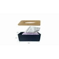 thumbnail image 3 of Mainstays Black Rectangular Tissue Box Holder with Bamboo Lid, 9.8" x 5.5", 3 of 5