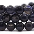 thumbnail image 2 of Natural Iolite Gemstone 8mm Round Beads Stretch Bracelet 7 Inch Unisex, 2 of 3