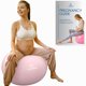 thumbnail image 1 of Pelota de embarazo ProBody Pilates de 55 cm con libro, rosa, 1 of 9