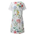 thumbnail image 5 of Gibobby Dresses for Women 2124 Cute Long Dresses for Women Women Casual V Neck Summer Floral Printed Short Sleeve Dress Beach Peach Dresses Women, 5 of 5