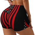 thumbnail image 1 of Balery Nautical American Flag Pantalones cortos de entrenamiento estampados para mujer, sin costuras, ajustados, para gimnasio, yoga, correr, deportes, ejercicio activo, fitness.-X-Large, 1 of 8