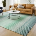 thumbnail image 6 of Addison Rugs Mayfield Premium Machine Washable Transitional Stripes Turquoise Rectangle Rug, 10' x 14', 6 of 6
