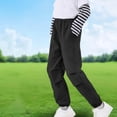 thumbnail image 4 of Riecok Cargo Pants for Boys Elastic Waist Casual Jogging Trousers Bottom with Pockets Solid Color Pull on Pants Black 15 Years, 4 of 4