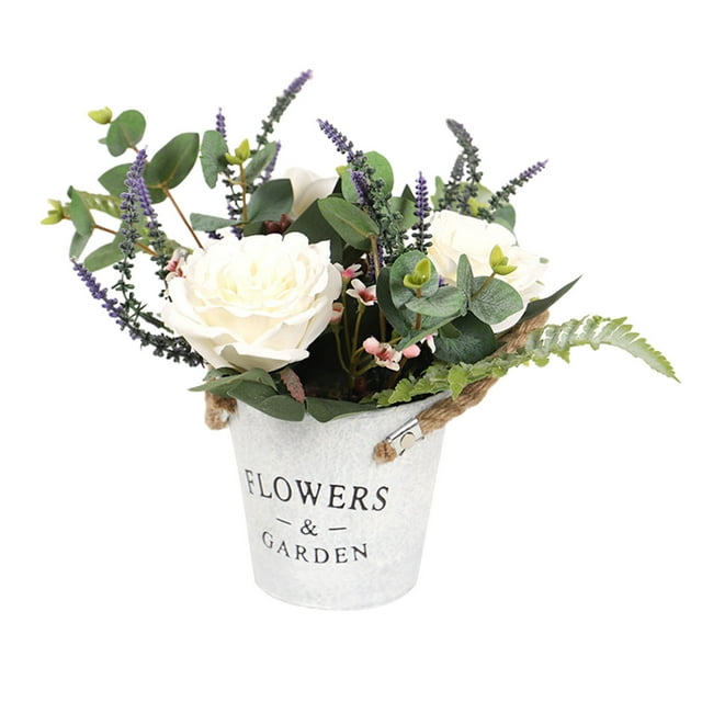 Spring And Summer Rose Pot Decoration Home Restaurant Decoration Flower Table Decoration Cooking Ornament Complete Ornament Set Christmas Hanging Ornament Sister Ornament Christmas Keepsake Ornament