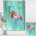 thumbnail image 3 of DESIGN ART Designart 'Pink Flamingo In Blue' Cottage Gallery-wrapped Canvas 44 in. wide x 34 in. high, 3 of 5