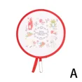 thumbnail image 1 of Mini Portable Folding Fan Portable Cartoon Pocket Cloth Embroidery Flower Silk Gift Round Fan Creative Fan Fans Foldable M3F5, 1 of 6