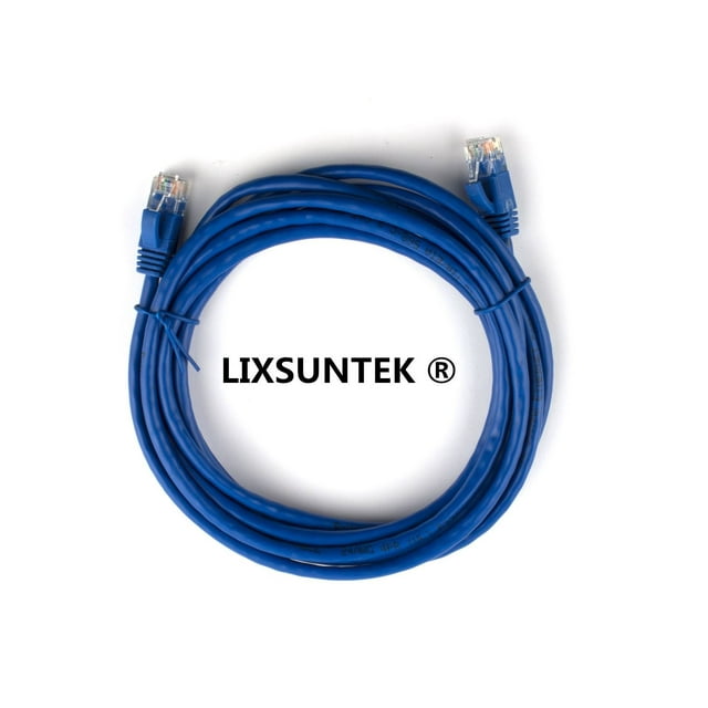 LIXSUNTEK RJ45 Cat5e Câble Réseau internet Ethernet - 25 Pieds (8 Mètres) Patch Lan Câble 100 % Cope
