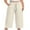 03 Ivory White, variant on Cueply Womens Wide Leg Pants Plus Size Elastic Tie Knot Lounge Pants Loose Trousers with Pockets