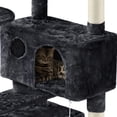 thumbnail image 4 of Cat Tree Yaheetech 157 cm con rascadores dobles para condominios, color negro, 4 of 9