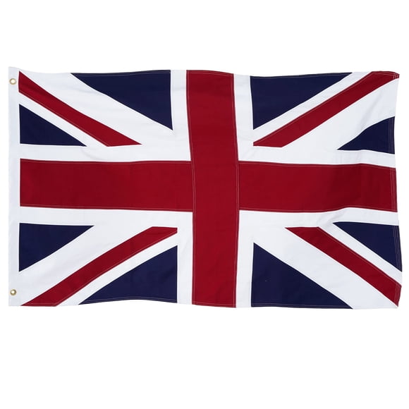 TOPFLAGS Cotton British Flag 3x5 Feet Outdoor UK Flag Heavy Duty Flags for Outside,Vivid Color Fade-resistant,Sewing Edge Stripes