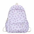 thumbnail image 1 of Daypack Bookbag Nylon Bow Impreso para Niñas Mujeres Correa Ajustable Mochila, 1 of 9