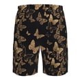 thumbnail image 6 of Kdxio Modern Golden Butterfly Pattern Mens Casual Shorts - Drawstring Summer Beach Sports Shorts for Men, 6 of 9