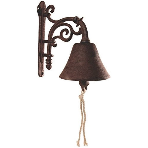 Esschert Design DB40 Cast Iron Decorative Doorbell, 7.5"L x 4.3"W, Brown