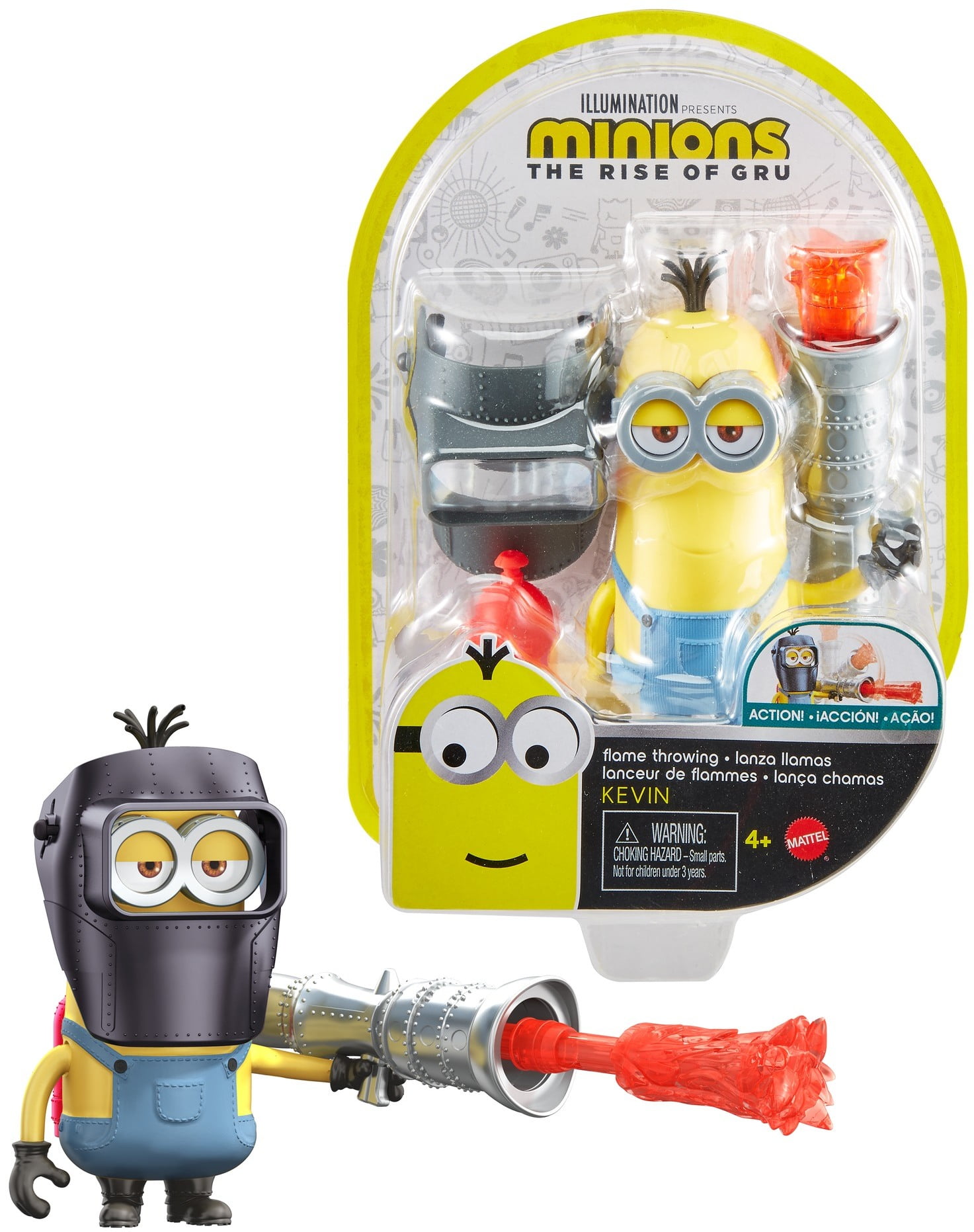 Minions Flame Throwing Kevin Action Figure Toy For Kids 4 Years Old Up Walmart Com Walmart Com