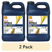 (2 pack) Shell Rotella T6 Full Synthetic 15W-40 Diesel Engine Oil, 2.5 Gallon