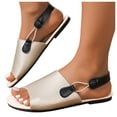 thumbnail image 2 of MKLEKYY Sandalias Cómodas de Verano para Mujer, Con Cabeza Redonda, Una Palabra, Colocación de Color, Suela Gruesa, Moda, Conjunto de Pie, Sandalias Romanas de Talla Grande, 2 of 4