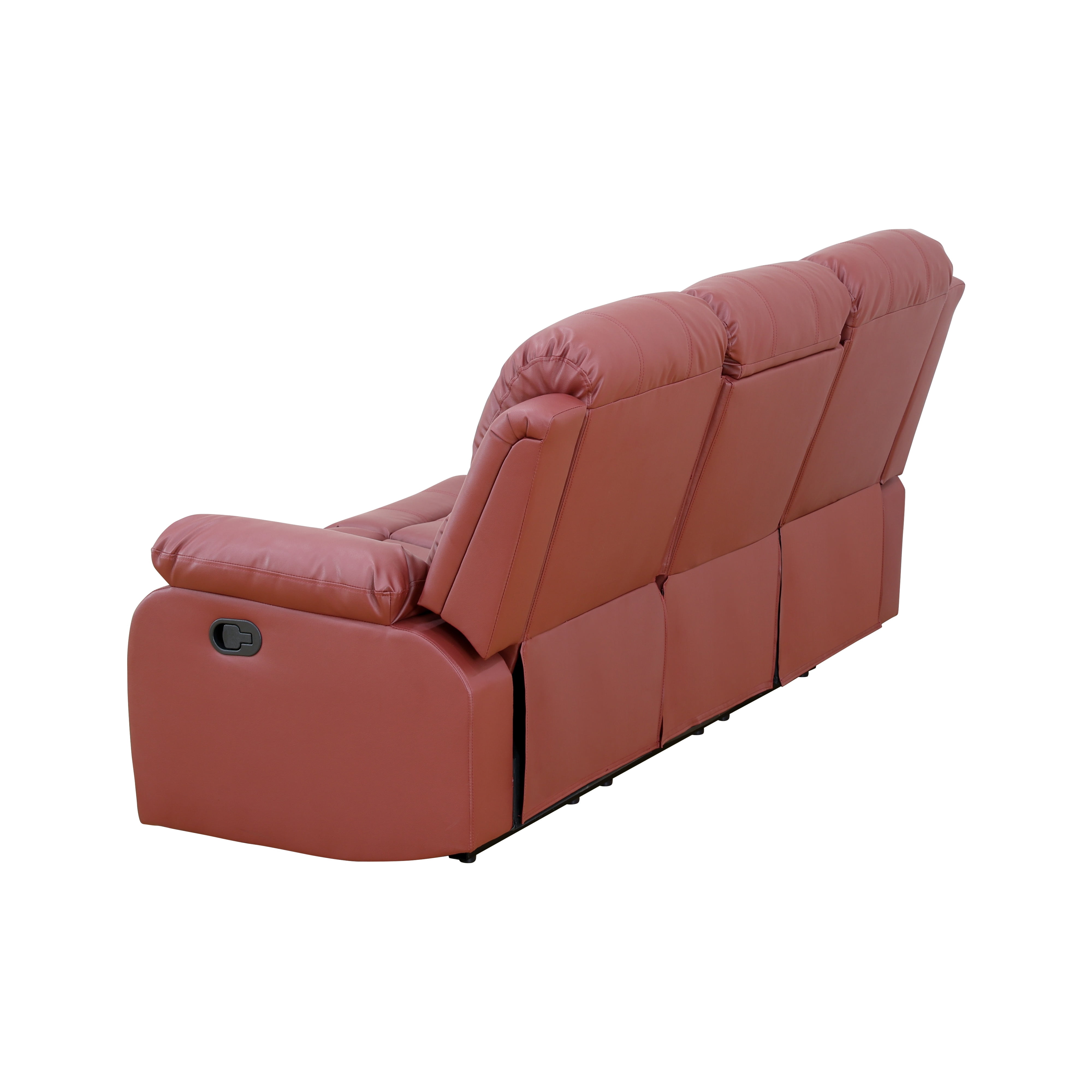 Semi PU and PVC 3-Seat Sofa - Modern Sofa with Intelligent Functions, Storage Bucket, and Reversible Coffee Table for Living Room