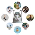 thumbnail image 6 of Disketp Funny Cat Drawstring Backpack Drawstring Gym Bags Draw String Bags for Sports, Gym, Travel, Swimming, Beach-Medium, 6 of 6