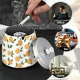 thumbnail image 4 of Yayeee Ashtray with Lid for Cigarette Smokeless Stainless Steel Home Ash Holder, Orange, 4 of 7