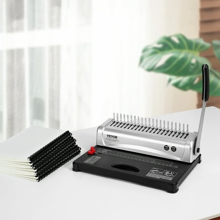 KFFKFF 21-Hole Comb Binding Machine with 100 Pieces Binding Spines