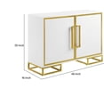 thumbnail image 5 of 48 Inch Wood Accent Cabinet with 2 Doors and Square Open Base White Gold - Saltoro Sherpi, 5 of 5