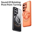 thumbnail image 4 of Designed For Samsung Galaxy S26 Ultra Magnetic Phone Case,360° Rotatable Ring Stand,Raised Camera Frame,Compatible with MagSafe,Shockproof Rugged Anti-fall Ultra Slim Phone Case Cover,Orange, 4 of 7