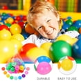 thumbnail image 4 of Assorted Color Plastic Ballpit Balls for Kids 50pcs Crush Proof PE Safe for Baby Play, 4 of 9