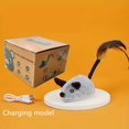 thumbnail image 1 of DEBGFS Interactive Plush Cat Toy with Sound and LED Lights - USB Rechargeable Automatic Moving Mouse with Turnaround Steering and Obstacle Avoidance - Durable Electric Teaser Pet Toy wi,grey, 1 of 7