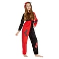 thumbnail image 6 of DC Comics Girls' Harley Quinn One Piece Union Suit Hooded Lounge Fleece Pajama Loungewear Sleepwear, 6 of 6