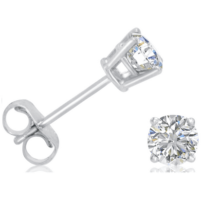 Amanda Rose Collection .40ct tw Diamond Stud Earrings in 14K White Gold