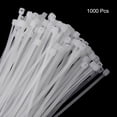 thumbnail image 3 of 1000pcs 3" 11 Lbs Cable Zip Ties Self-Locking Small Nylon Cable Tie Wraps 1/8" for Cord Management, White, 3 of 6