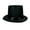 Black, variant on Bright Top Hats for Musical Festival Adult All Matchiing Party Hat Unisex Headwear Stage Show Hat Roleplaying Tall Hat
