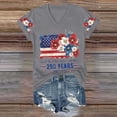 thumbnail image 4 of Womens 250th Anniversary Usa Shirt Patriotic V‑Neck 250 Anniversary USA Flag 250 Anniversary USA Flag Shirts 1776‑2026 Gray 3XL, 4 of 8