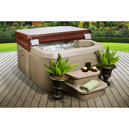 LifeSmart Getaway 4-Person Spa with Matching Spa Step