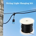 thumbnail image 3 of Cuerda de alambre Irfora Cuerda de alambre revestida de vinilo con revestimiento negro 304 Cuerda de alambre de acero inoxidable con revestimiento de luz Kit de barandilla de cable colgante 164FT Irfora Cuerda de alambre, 3 of 7