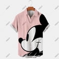 thumbnail image 2 of Disney Men's Hawaiian Shirt Short Sleeve Button Cartoon Pattern Mickey Mouse Mickey Print Casual Beach Hawaiian Shirt Plus Size4XL Gao Jinjia LED, 2 of 2