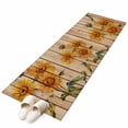 thumbnail image 2 of Sunflower Runner Rug 2x6 FT,Non Slip Hallway Rugs,Vintage Summer Botanical Wooden Farmhouse Washable Soft Floor Carpet Throw Runner Carpet Long Rugs for Entryway Kitchen Bedside Sliding Door, 2 of 8