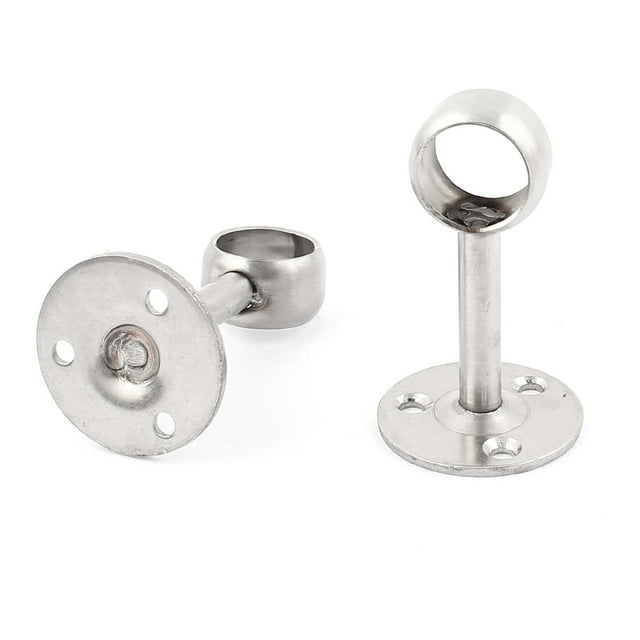 Soporte de soporte central para barra de colgar ropa y toallas de armario de 2 piezas para tubo de 20 mm de diámetro