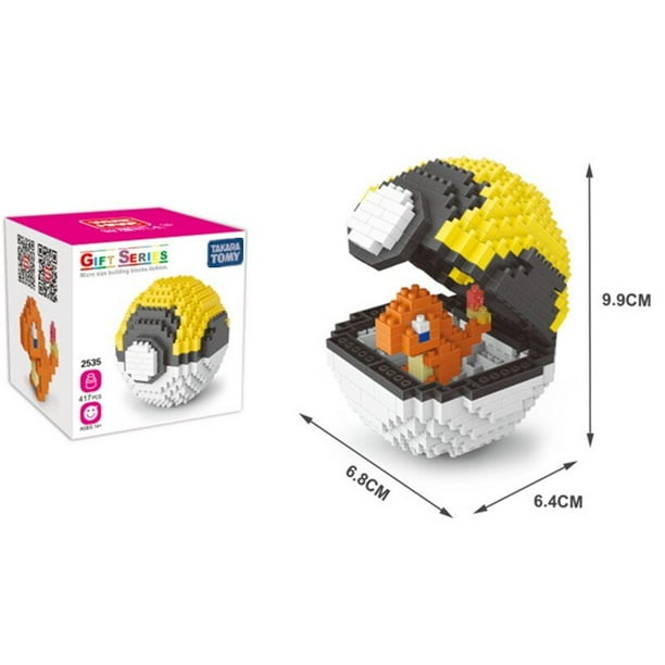 20 estilos Pokemon Ball Blocks partículas pequeñas Mini Pikachu juguete construcción juguetes educativos ensamblados xuanjing unisex