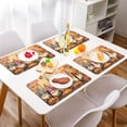 thumbnail image 2 of Wobogo Dwarf Pumpkin Figure Placemats Coasters Set of 2 Heat-resistant Non-slip Easy to Clean Square Dinner Plate Mat, 2 of 8