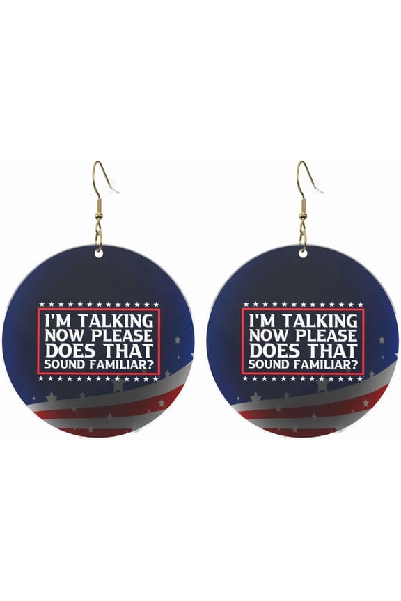 I'M Quality Talking Now Does That Sound Familiar Stylish Round Acrylic Earrings Lightweight Versatile For All Occasions[a220]